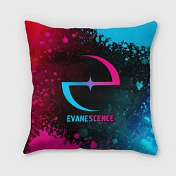 Подушка квадратная Evanescence - neon gradient, цвет: 3D-принт