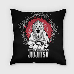 Подушка квадратная Jiu-Jitsu red sun Brazil, цвет: 3D-принт