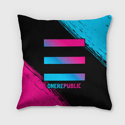 Подушка квадратная OneRepublic - neon gradient, цвет: 3D-принт