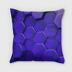 Подушка квадратная Большие объёмные соты, цвет: 3D-принт