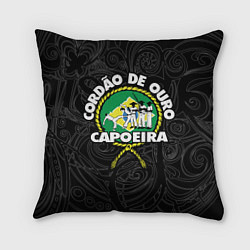 Подушка квадратная Capoeira Cordao de ouro flag of Brazil, цвет: 3D-принт
