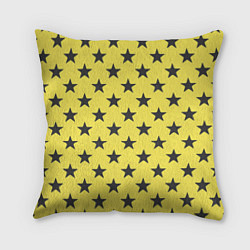 Подушка квадратная Звездный фон желтый, цвет: 3D-принт