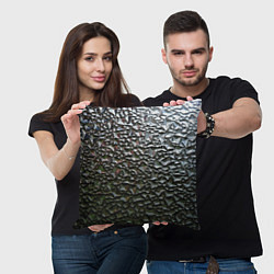 Подушка квадратная Неровная металлическая поверхность, цвет: 3D-принт — фото 2
