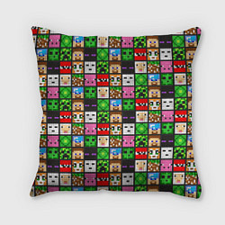 Подушка квадратная Minecraft - characters