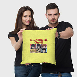 Подушка квадратная Tomodachi Game: аниме, цвет: 3D-принт — фото 2