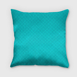 Подушка квадратная Голубая абстракция из квадратов