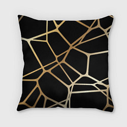 Подушка квадратная Золотая сеть, цвет: 3D-принт
