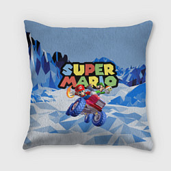 Подушка квадратная Марио и Луиджи гонщики - Super Mario, цвет: 3D-принт