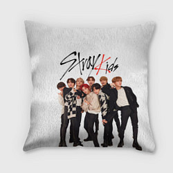 Подушка квадратная Stray Kids white background, цвет: 3D-принт