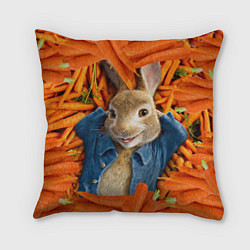 Подушка квадратная Кролик Питер, цвет: 3D-принт