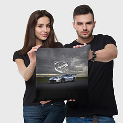 Подушка квадратная Dodge Viper ACR - 645 лошадок - трековые гонки, цвет: 3D-принт — фото 2