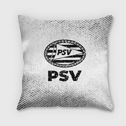 Подушка квадратная PSV с потертостями на светлом фоне, цвет: 3D-принт