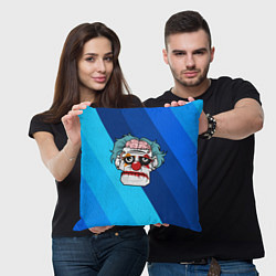 Подушка квадратная Зомби - клоун, цвет: 3D-принт — фото 2