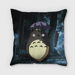 Подушка квадратная Totoro in rain forest, цвет: 3D-принт