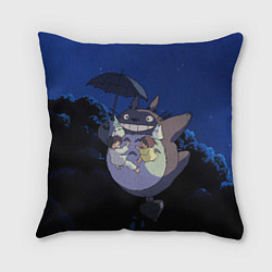 Подушка квадратная Night flight Totoro, цвет: 3D-принт