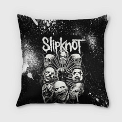 Подушка квадратная Slipknot Black, цвет: 3D-принт