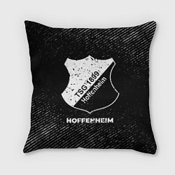 Подушка квадратная Hoffenheim с потертостями на темном фоне, цвет: 3D-принт