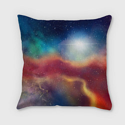 Подушка квадратная Многогранное космическое пространство - яркая звез, цвет: 3D-принт
