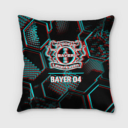 Подушка квадратная Bayer 04 FC в стиле glitch на темном фоне, цвет: 3D-принт