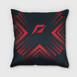 Подушка квадратная Красный символ Need for Speed на темном фоне со ст, цвет: 3D-принт