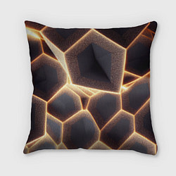 Подушка квадратная Сотовая лава, цвет: 3D-принт