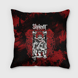 Подушка квадратная Slipknot - скелет, цвет: 3D-принт