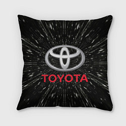 Подушка квадратная Тойота, эмблема, автомобильная тема, цвет: 3D-принт