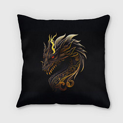 Подушка квадратная Китайский дракон - ирезуми, цвет: 3D-принт