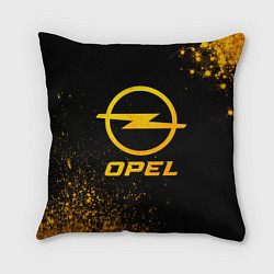 Подушка квадратная Opel - gold gradient, цвет: 3D-принт