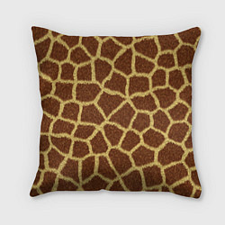Подушка квадратная Текстура жирафа, цвет: 3D-принт