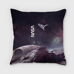 Подушка квадратная Космический пейзаж - Saturn - Nasa, цвет: 3D-принт