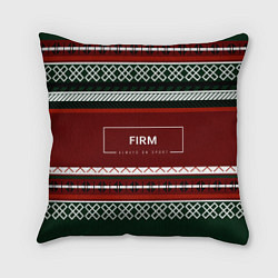 Подушка квадратная FIRM как красный свитер из 90х, цвет: 3D-принт