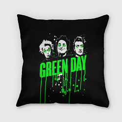 Подушка квадратная Green day paint, цвет: 3D-принт