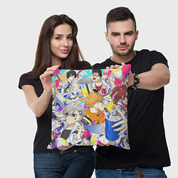 Подушка квадратная Blue lock team, цвет: 3D-принт — фото 2