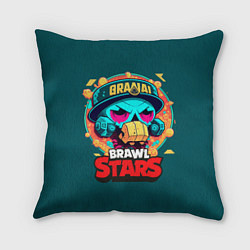 Подушка квадратная Brawl Stars, уникальный персонаж, цвет: 3D-принт