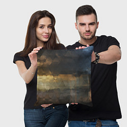 Подушка квадратная Природное отражение в стеклянной абстракции, цвет: 3D-принт — фото 2