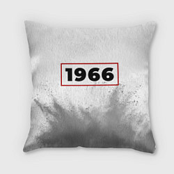 Подушка квадратная 1966 - в красной рамке на светлом, цвет: 3D-принт