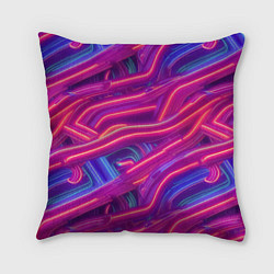Подушка квадратная Neon waves, цвет: 3D-принт
