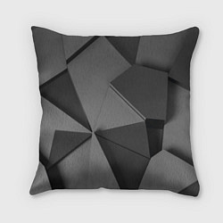 Подушка квадратная Серые геометрические фигуры, цвет: 3D-принт