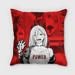 Подушка квадратная Chainsaw Man: Power, цвет: 3D-принт
