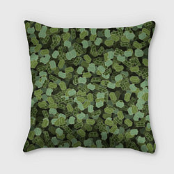 Подушка квадратная Камуфляж из диванов, цвет: 3D-принт