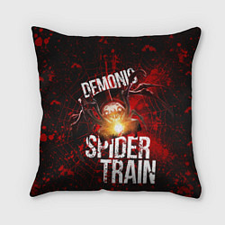 Подушка квадратная Demonic spider-train, цвет: 3D-принт