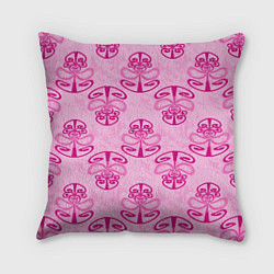 Подушка квадратная Розовый орнамент, цвет: 3D-принт