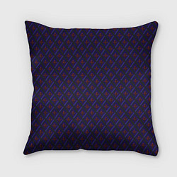 Подушка квадратная Синие ромбы, цвет: 3D-принт