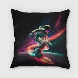 Подушка квадратная Cosmonaut space surfing, цвет: 3D-принт