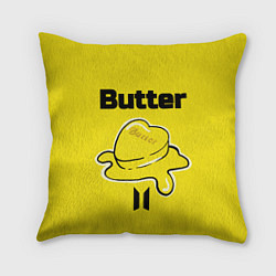 Подушка квадратная BTS butter, цвет: 3D-принт