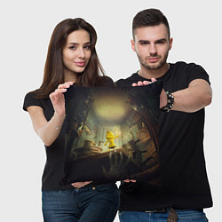 Подушка квадратная Little Nightmares игра, цвет: 3D-принт — фото 2