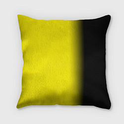 Подушка квадратная И черный и желтый, цвет: 3D-принт