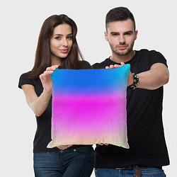 Подушка квадратная Неоновые краски космоса, цвет: 3D-принт — фото 2