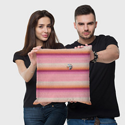 Подушка квадратная Энид Синклер с Уэнсдей Аддамс - текстура свитера, цвет: 3D-принт — фото 2